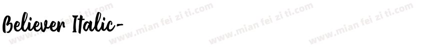Believer Italic字体转换
